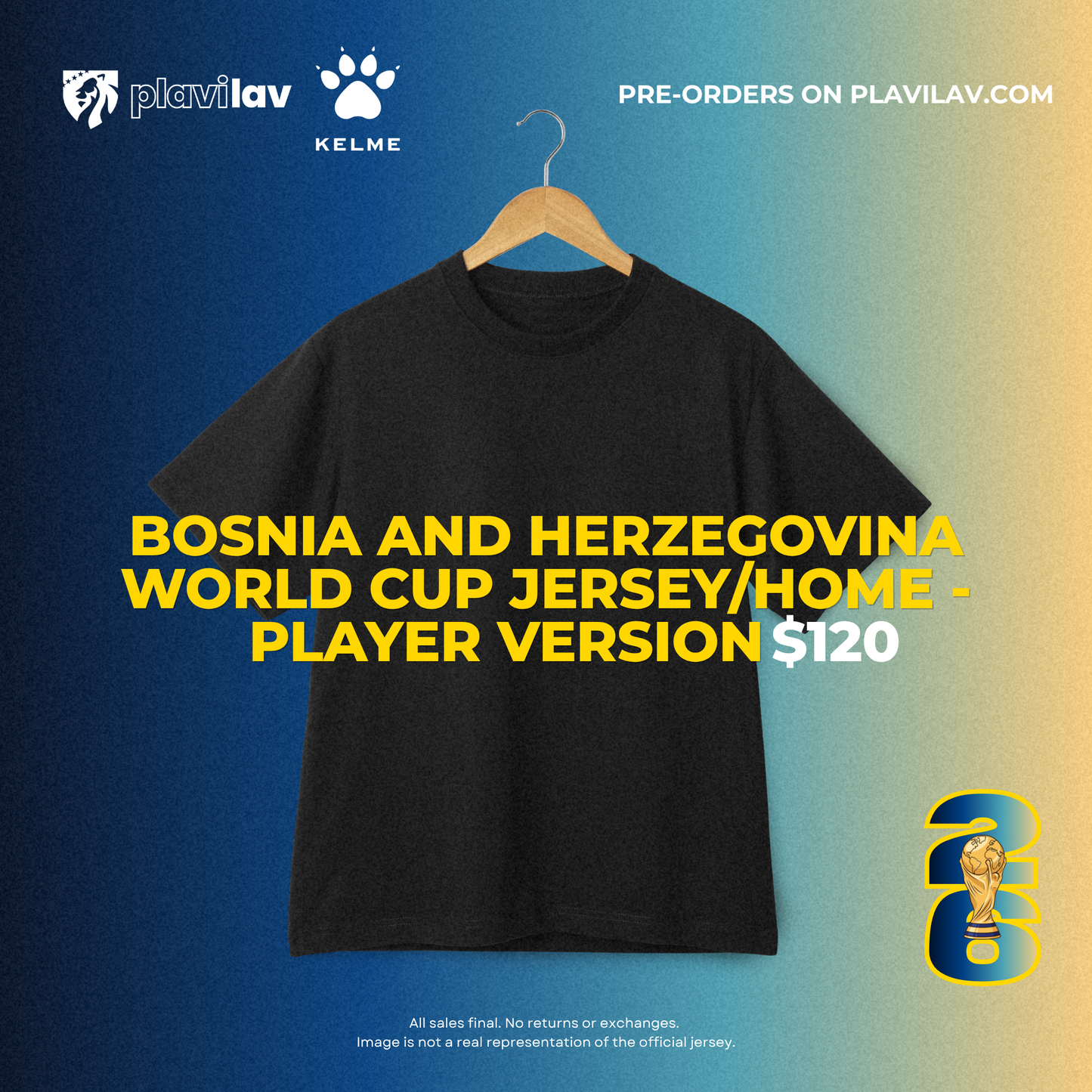 KELME BiH ADULT World Cup 26 Jersey - Home / Player Version